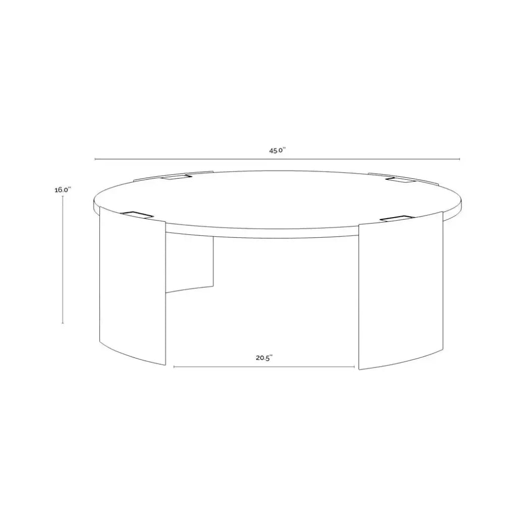 Gallus Concrete Outdoor Round Coffee Table-Outdoor Coffee Tables-SUNPAN-LOOMLAN