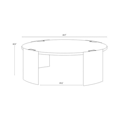 Gallus Concrete Outdoor Round Coffee Table-Outdoor Coffee Tables-SUNPAN-LOOMLAN