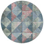 Galon Blue Washable Indoor-Outdoor Rug
