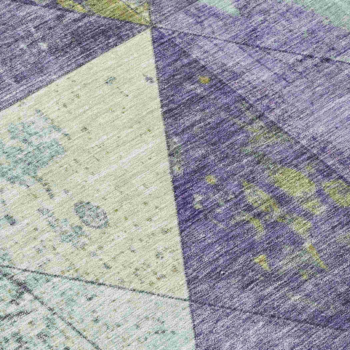 Galon Eggplant Washable Indoor-Outdoor Rug