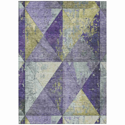 Galon Eggplant Washable Indoor-Outdoor Rug
