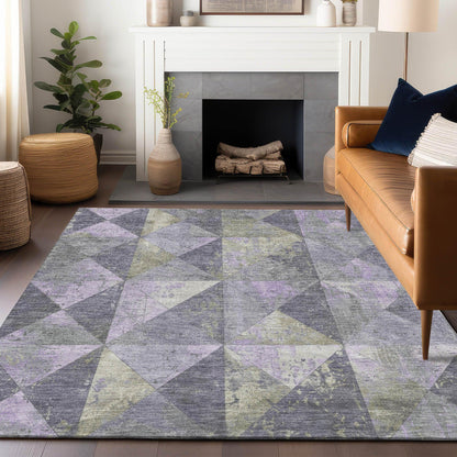 Galon Lavender Washable Indoor-Outdoor Rug