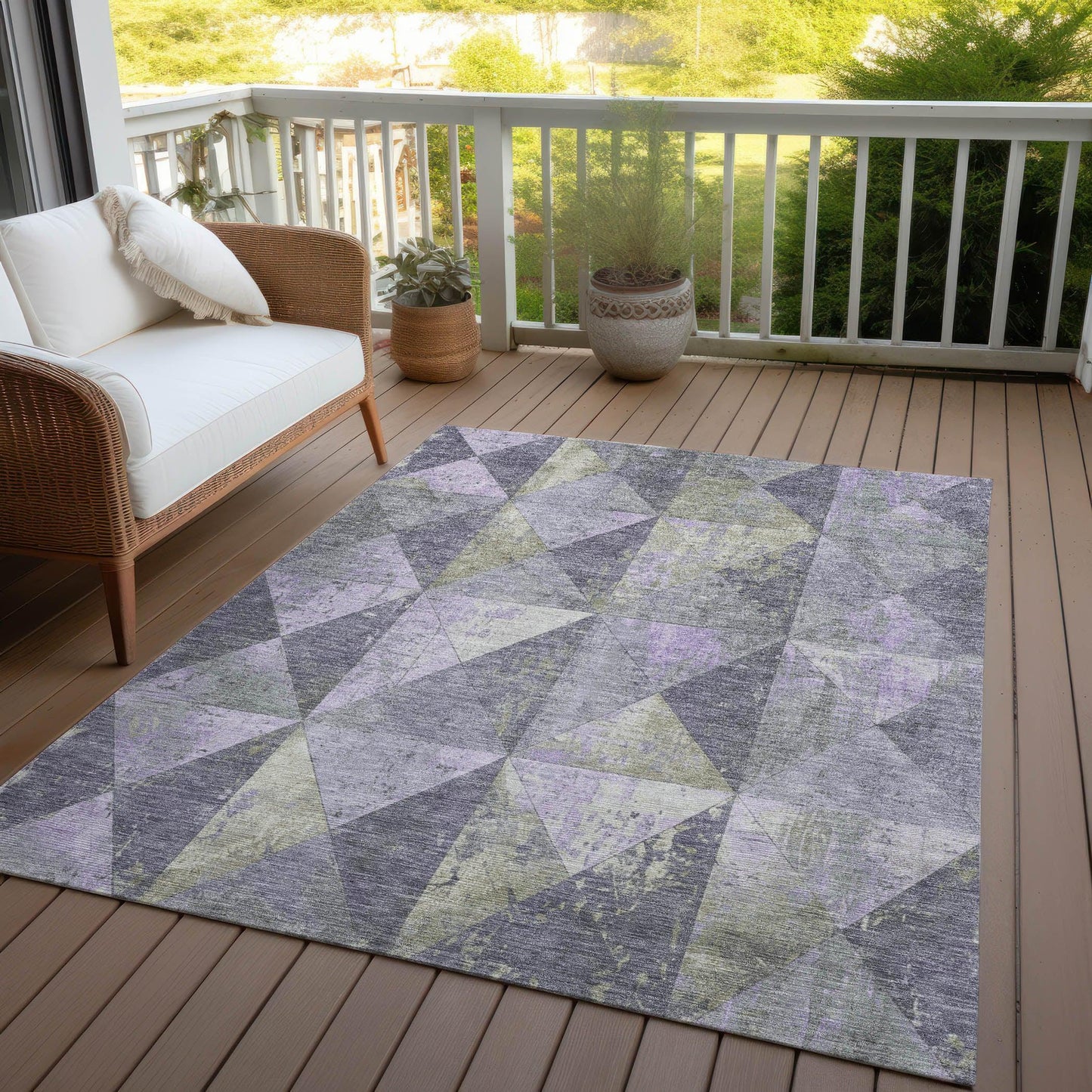 Galon Lavender Washable Indoor-Outdoor Rug