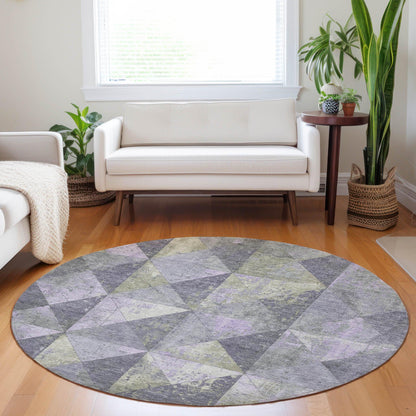 Galon Lavender Washable Indoor-Outdoor Rug
