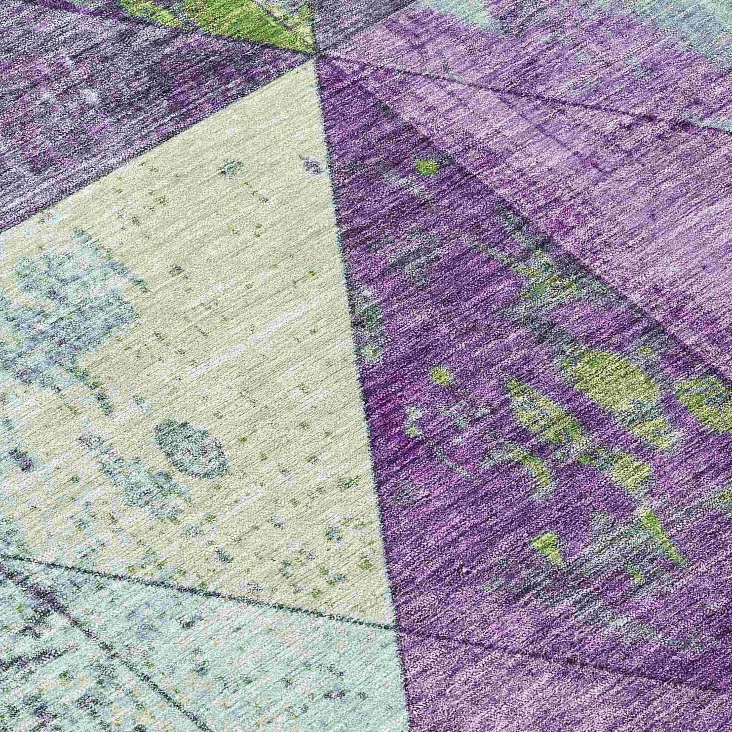 Galon Purple Washable Indoor-Outdoor Rug