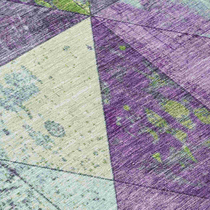 Galon Purple Washable Indoor-Outdoor Rug