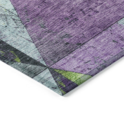 Galon Purple Washable Indoor-Outdoor Rug