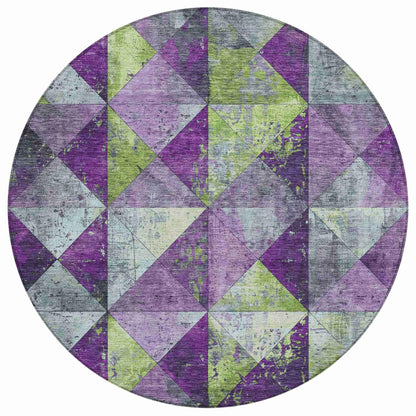 Galon Purple Washable Indoor-Outdoor Rug