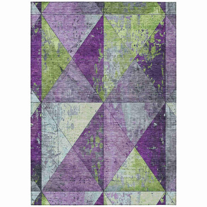 Galon Purple Washable Indoor-Outdoor Rug