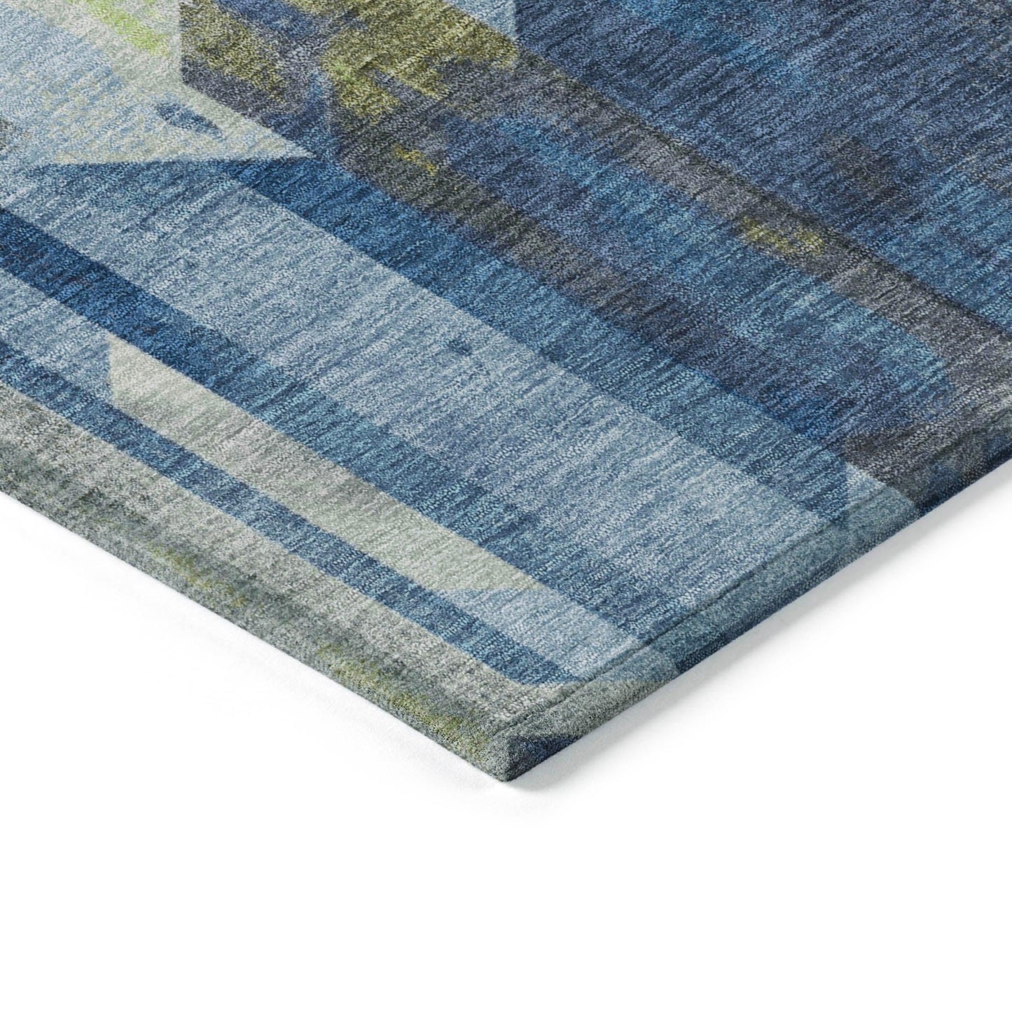 Galor Blue Washable Indoor-Outdoor Rug
