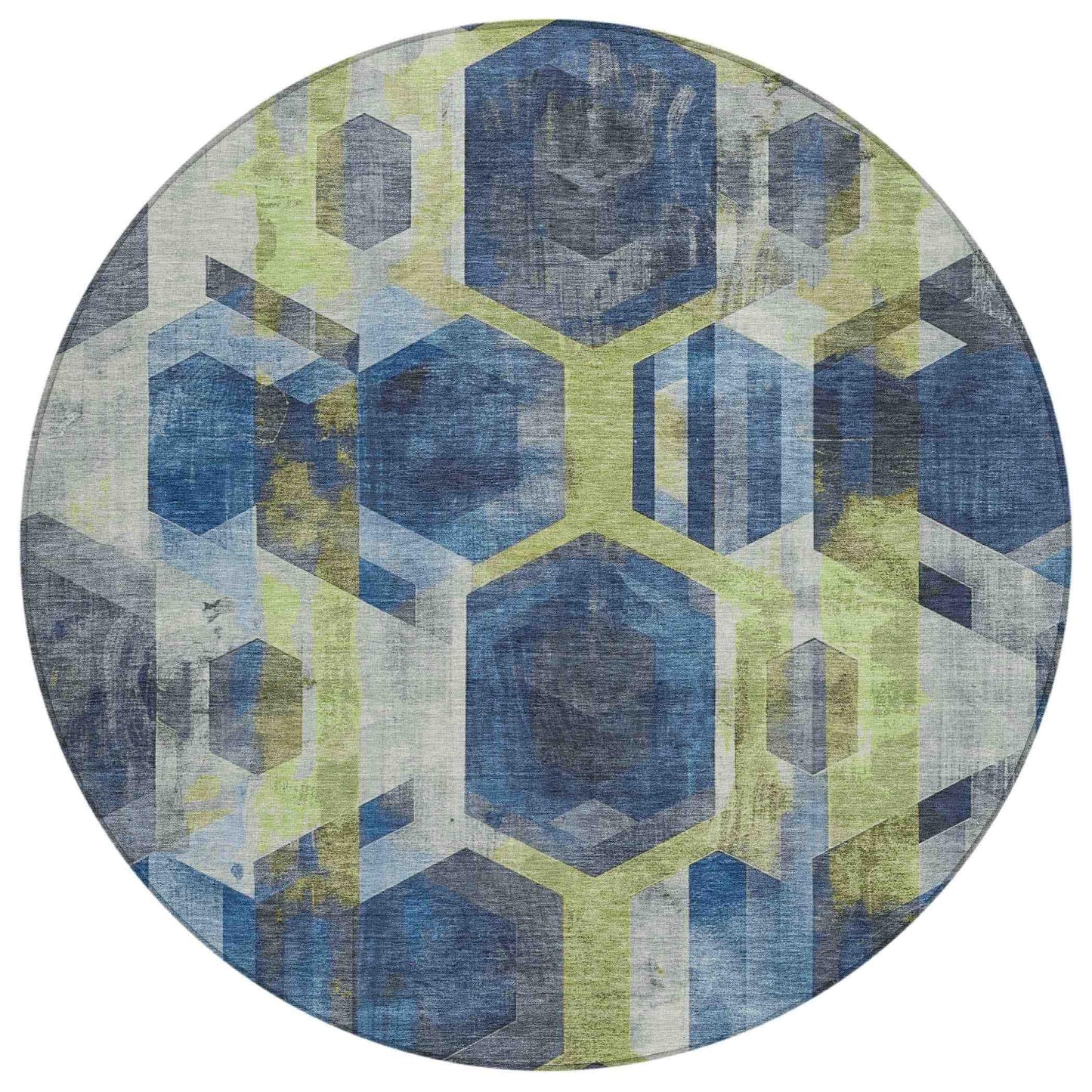 Galor Blue Washable Indoor-Outdoor Rug