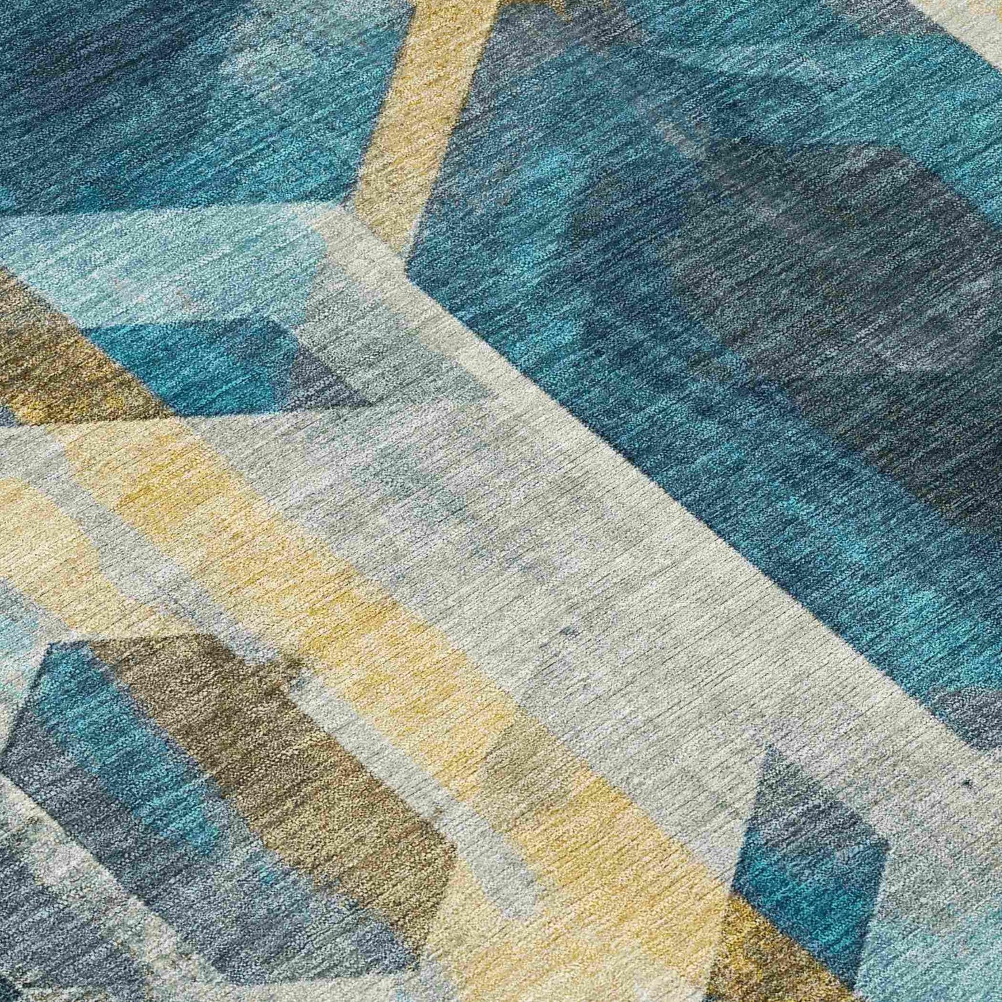 Galor Teal Washable Indoor-Outdoor Rug