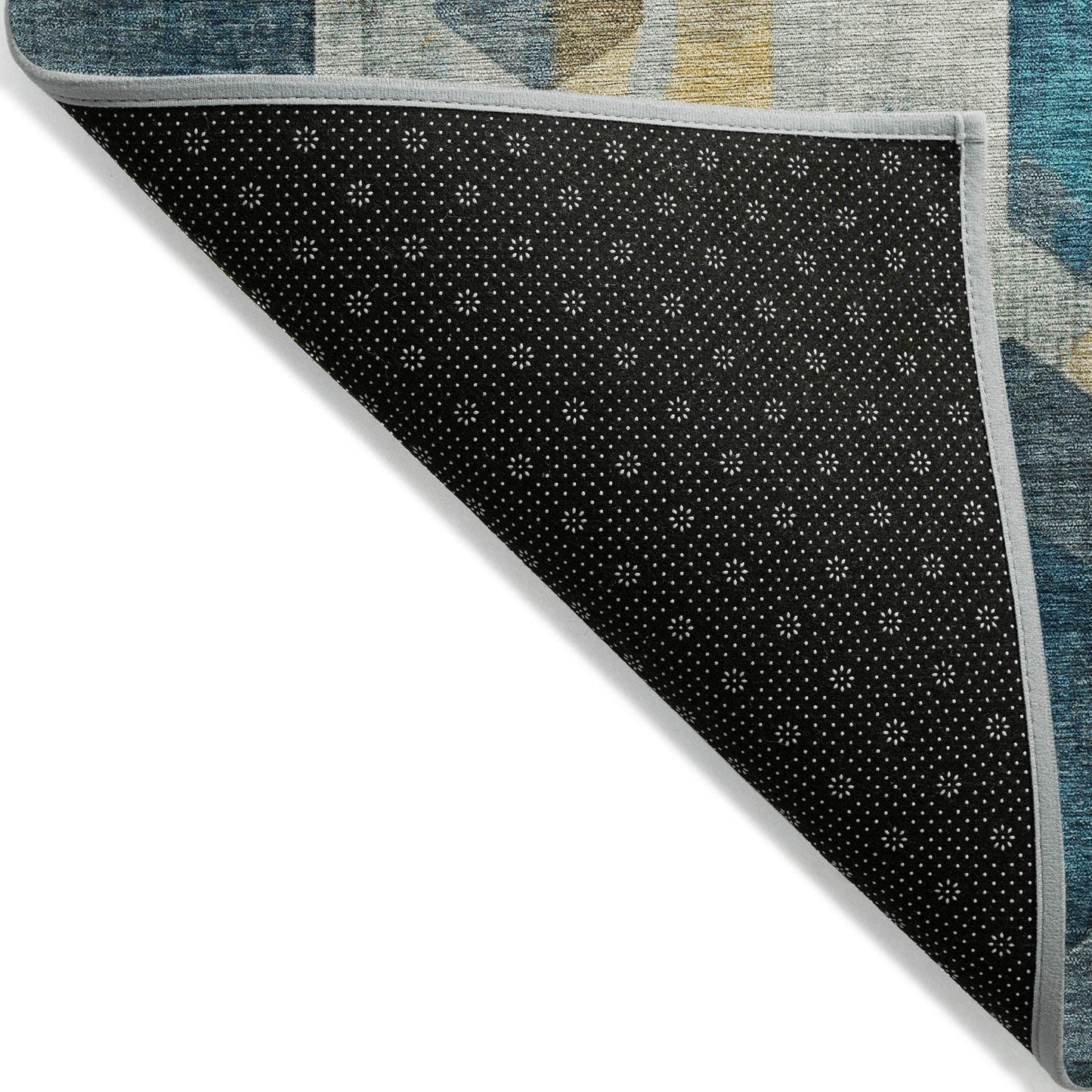 Galor Teal Washable Indoor-Outdoor Rug