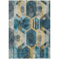Galor Teal Washable Indoor-Outdoor Rug
