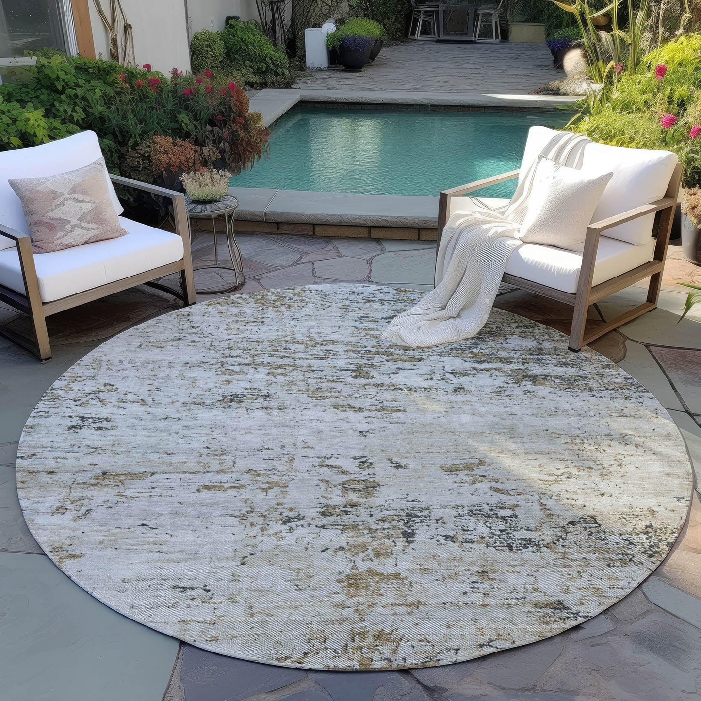 Galora Brown Washable Indoor-Outdoor Rug