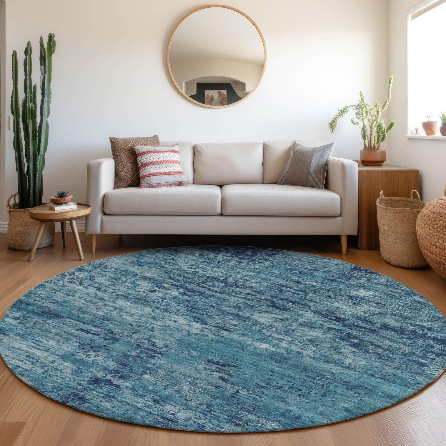 Galora Denim Washable Indoor-Outdoor Rug