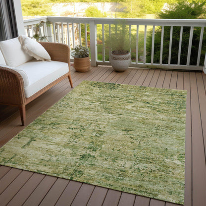 Galora Green Washable Indoor-Outdoor Rug