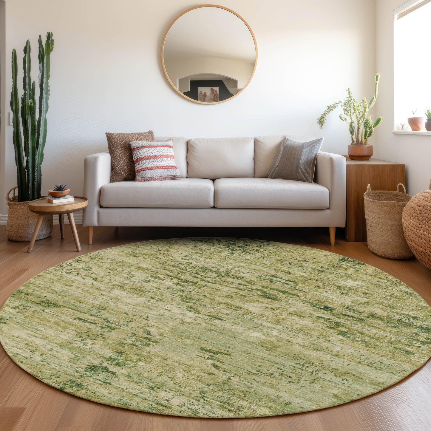Galora Green Washable Indoor-Outdoor Rug