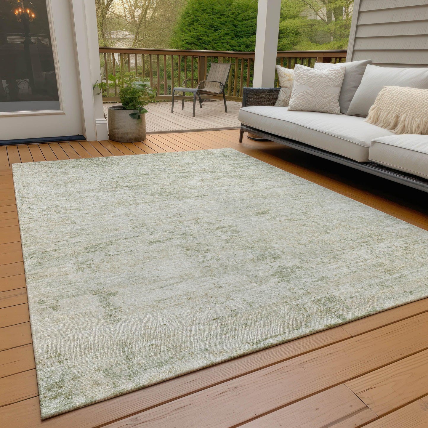 Galora Ivory Washable Indoor-Outdoor Rug