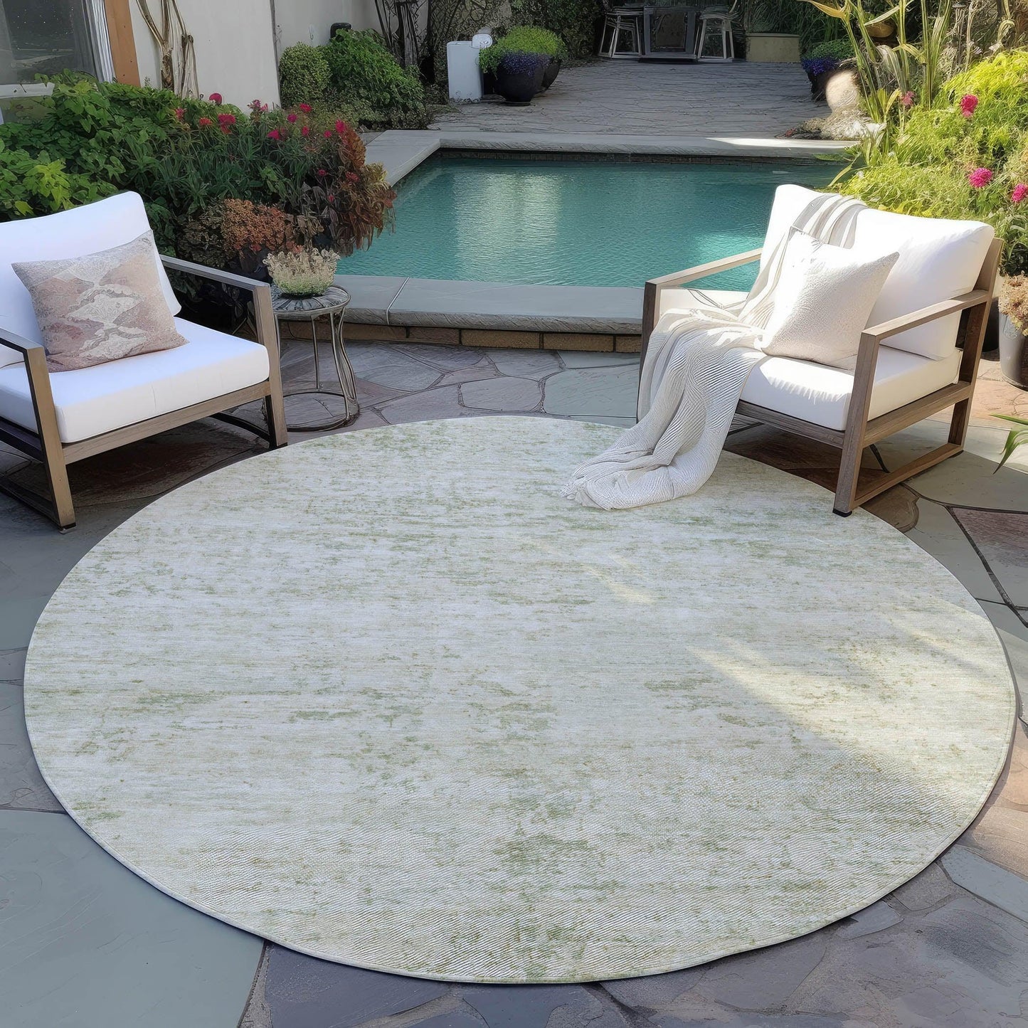 Galora Ivory Washable Indoor-Outdoor Rug