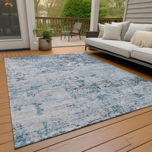 Galora Sky Washable Indoor-Outdoor Rug