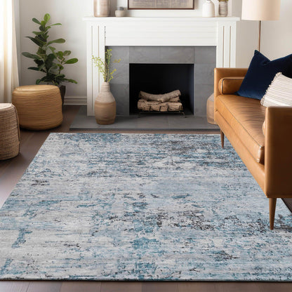 Galora Sky Washable Indoor-Outdoor Rug