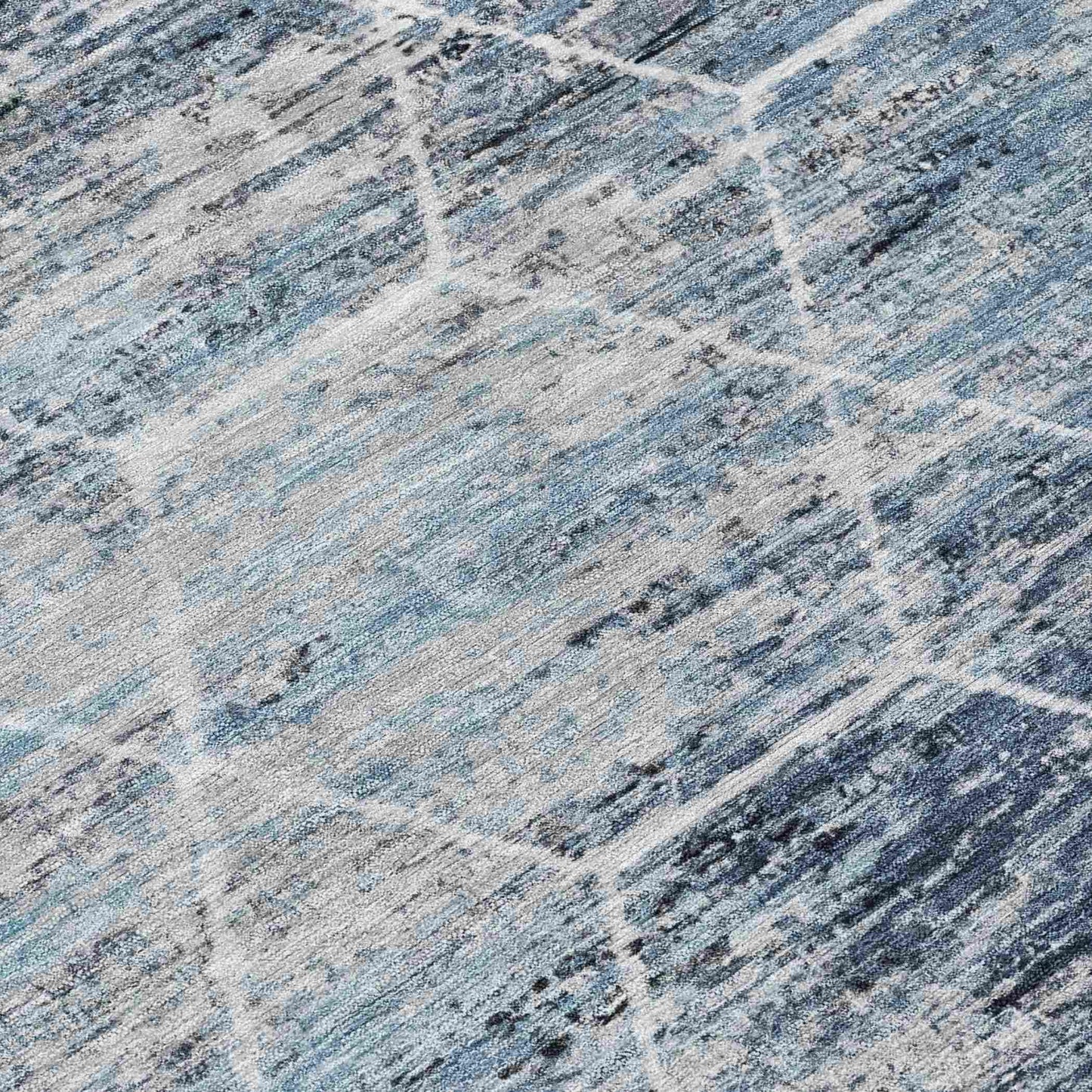 Galyn Blue Washable Indoor-Outdoor Rug