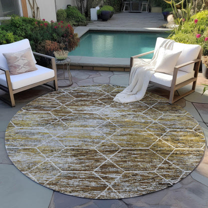 Galyn Brown Washable Indoor-Outdoor Rug