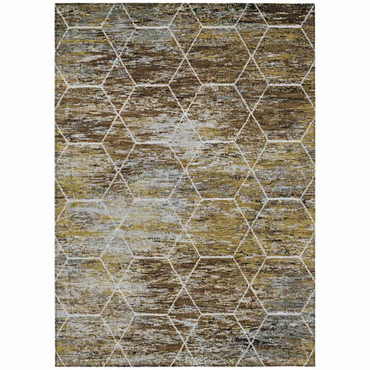 Galyn Brown Washable Indoor-Outdoor Rug
