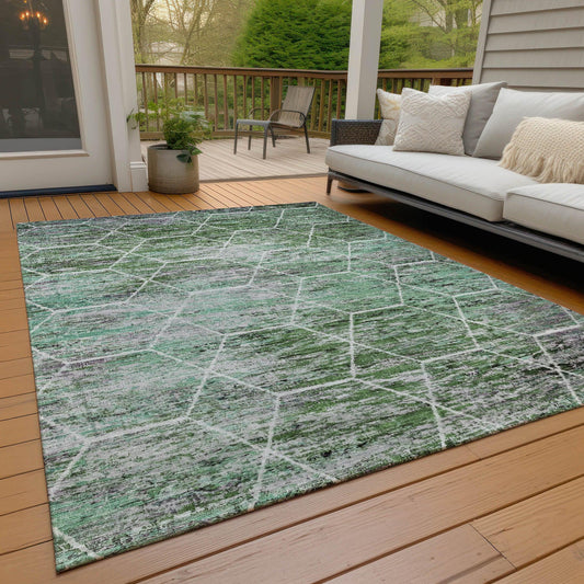 Galyn Green Washable Indoor-Outdoor Rug