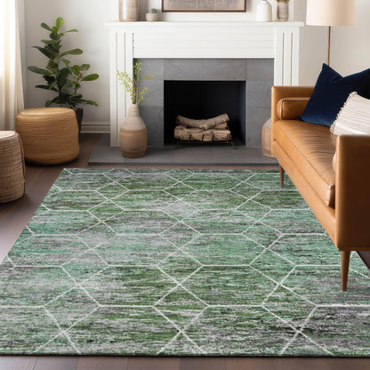 Galyn Green Washable Indoor-Outdoor Rug