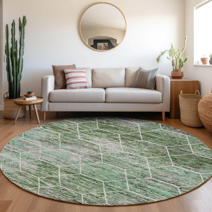 Galyn Green Washable Indoor-Outdoor Rug