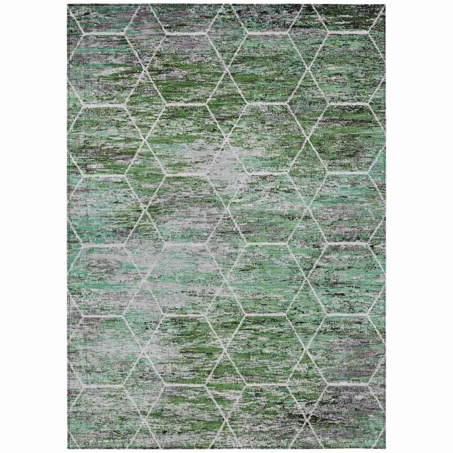 Galyn Green Washable Indoor-Outdoor Rug