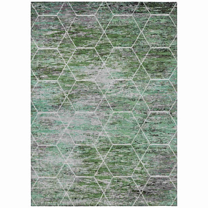 Galyn Green Washable Indoor-Outdoor Rug