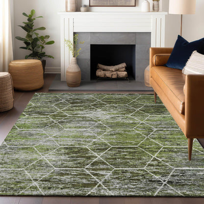 Galyn Olive Washable Indoor-Outdoor Rug