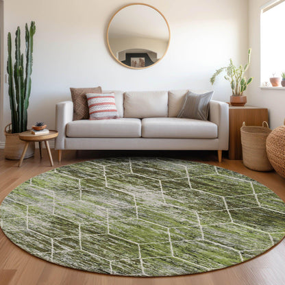 Galyn Olive Washable Indoor-Outdoor Rug
