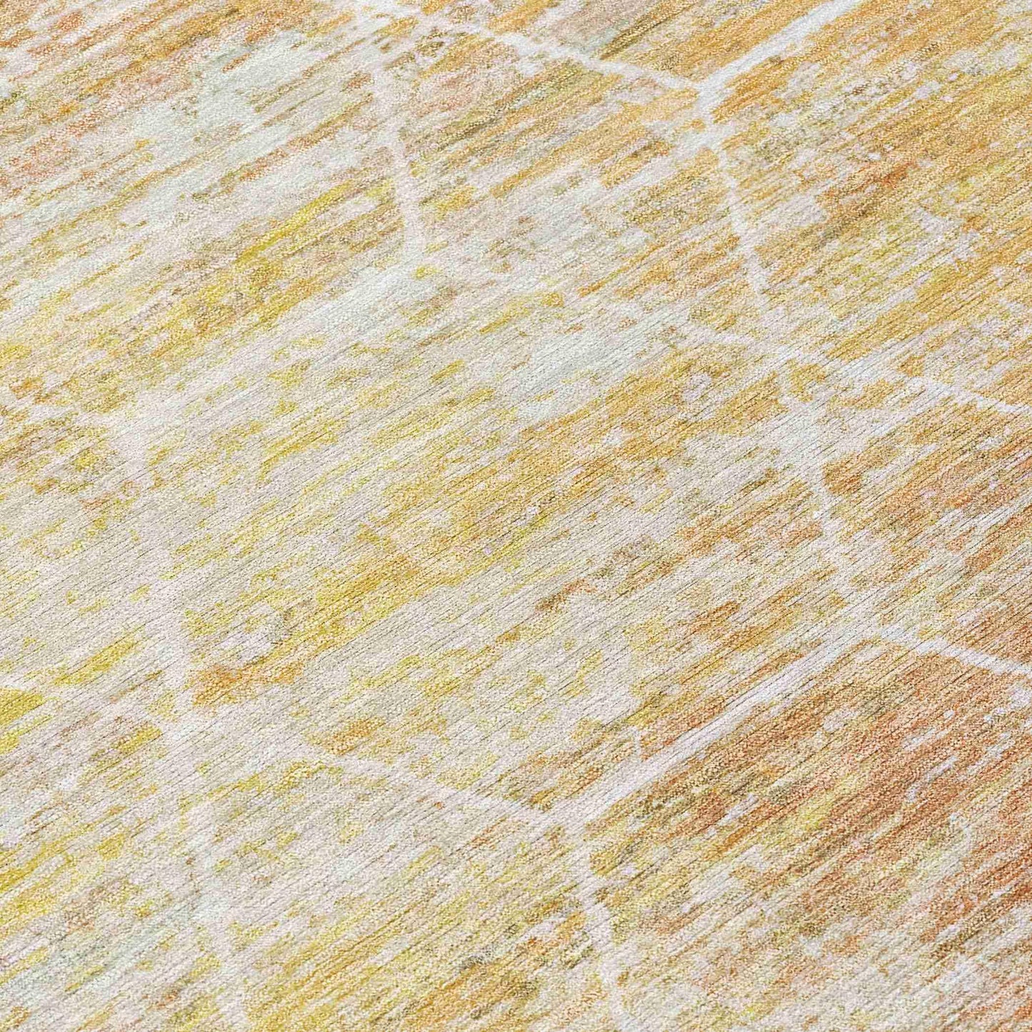 Galyn Orange Washable Indoor-Outdoor Rug