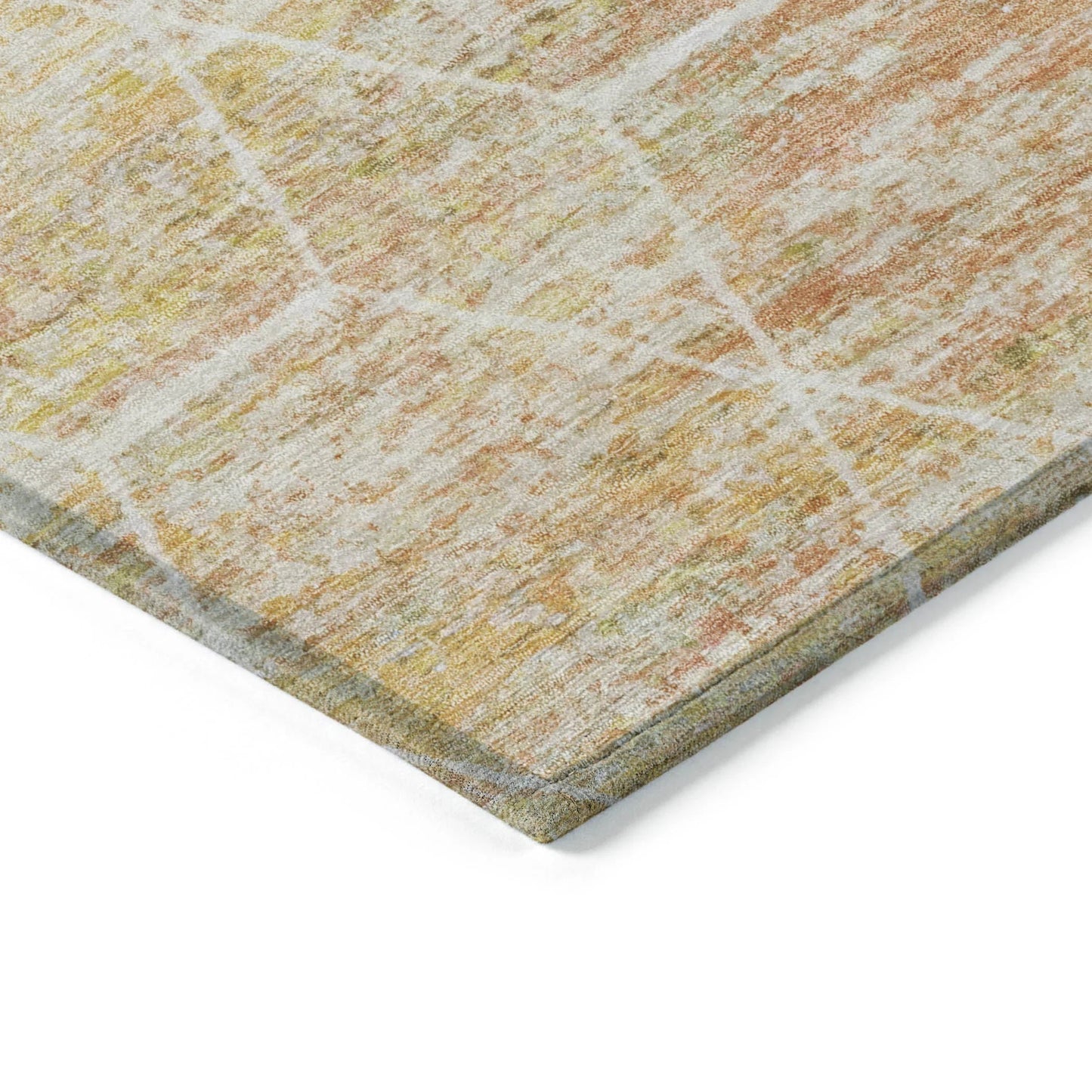 Galyn Orange Washable Indoor-Outdoor Rug