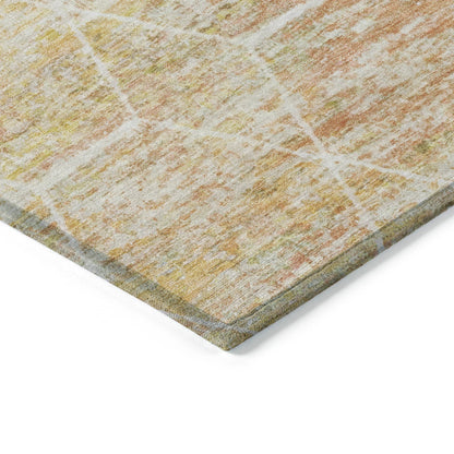 Galyn Orange Washable Indoor-Outdoor Rug