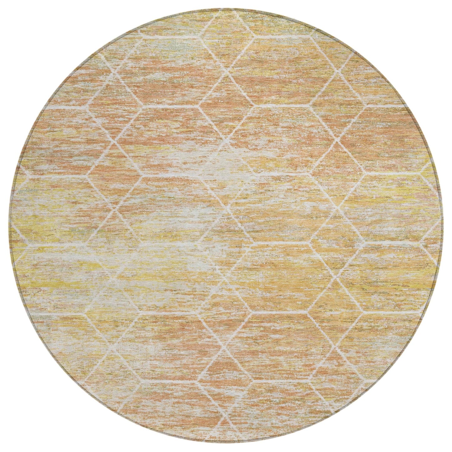 Galyn Orange Washable Indoor-Outdoor Rug