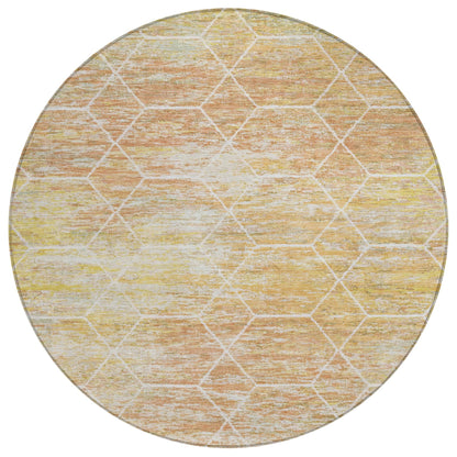 Galyn Orange Washable Indoor-Outdoor Rug