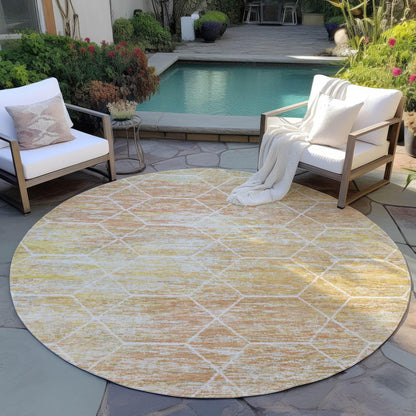 Galyn Orange Washable Indoor-Outdoor Rug