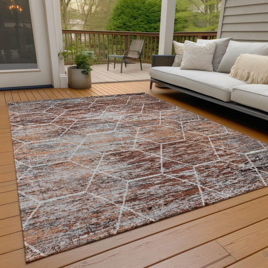 Galyn Paprika Washable Indoor-Outdoor Rug