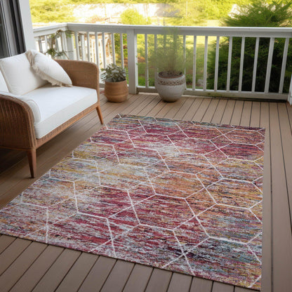 Galyn Pink Washable Indoor-Outdoor Rug