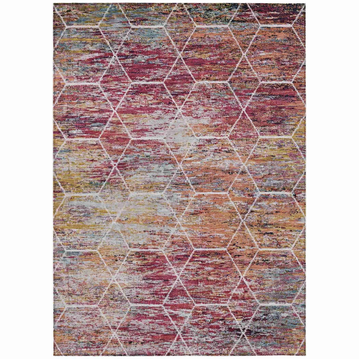 Galyn Pink Washable Indoor-Outdoor Rug