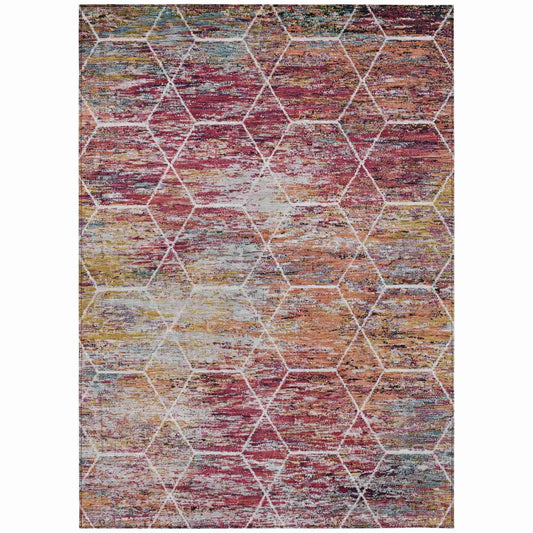 Galyn Pink Washable Indoor-Outdoor Rug