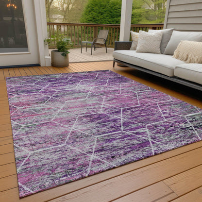 Galyn Purple Washable Indoor-Outdoor Rug