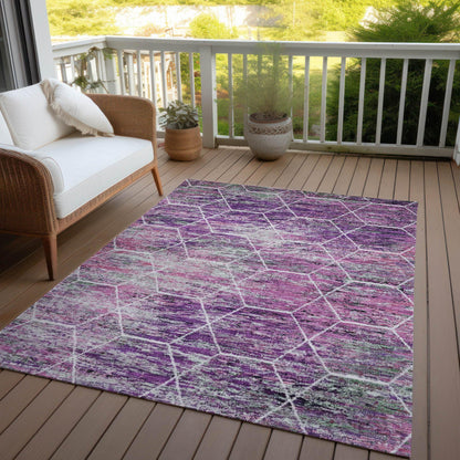 Galyn Purple Washable Indoor-Outdoor Rug