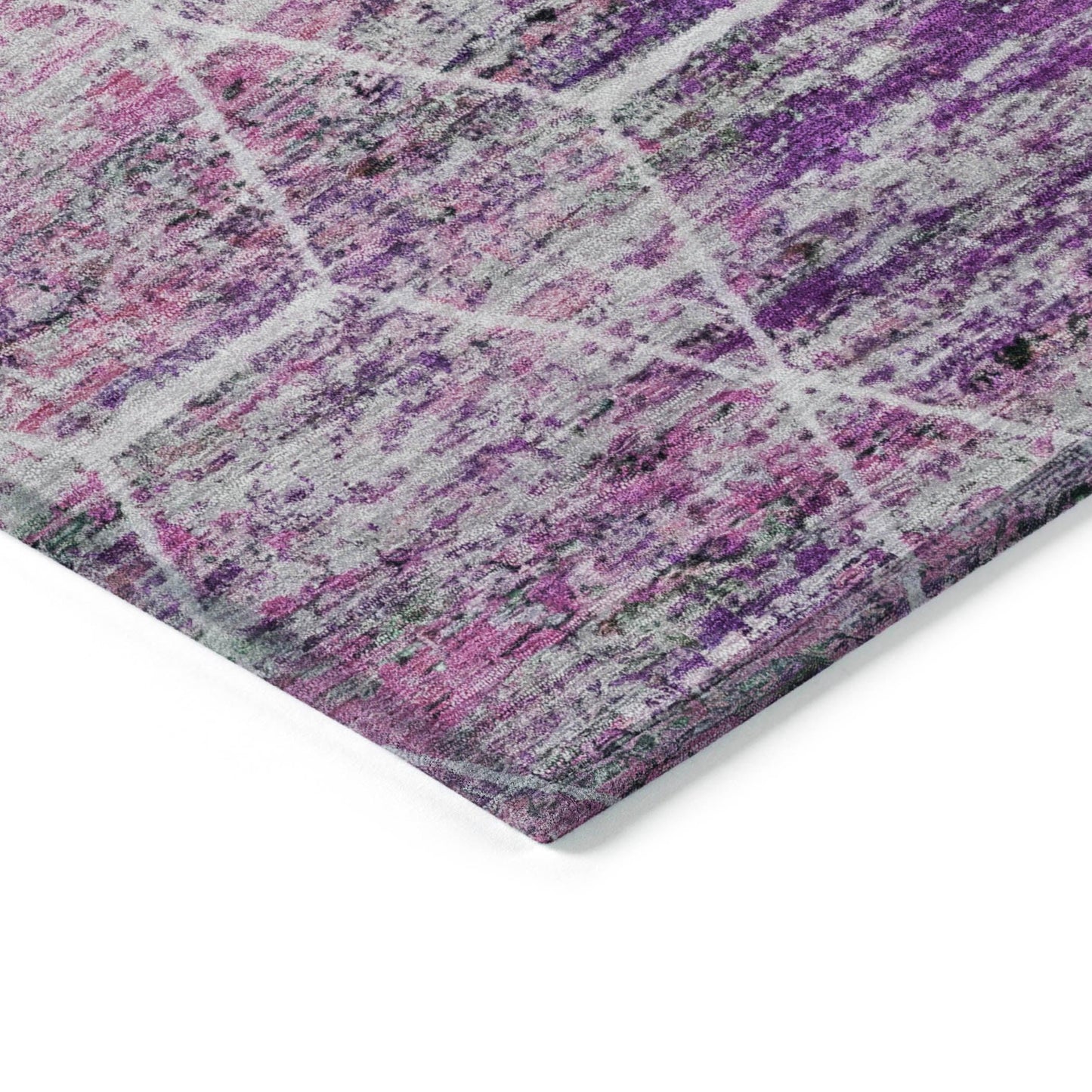 Galyn Purple Washable Indoor-Outdoor Rug