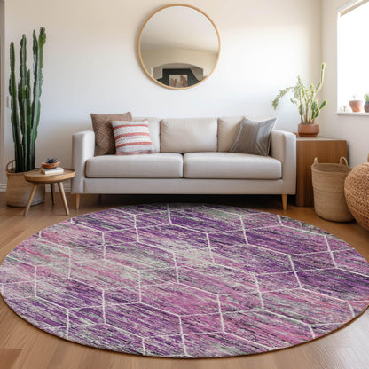 Galyn Purple Washable Indoor-Outdoor Rug